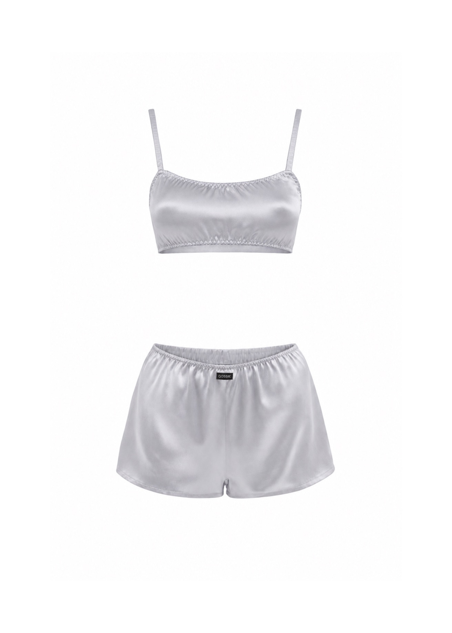 Eva Silk Top | Silver Blue