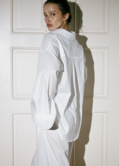 Haven Cotton Set — pure white cotton homewear set for women, soft and breathable, cozy and feminine, ideal gift for holidays